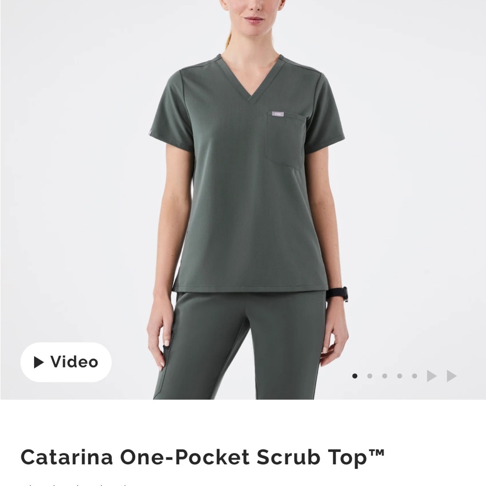Catarina One-Pocket Scrub Top™ Large FIGS bonsai